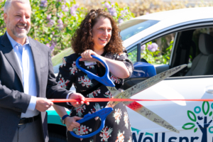 Wellspring staff at van ribbon-cutting in Gloucester, MA